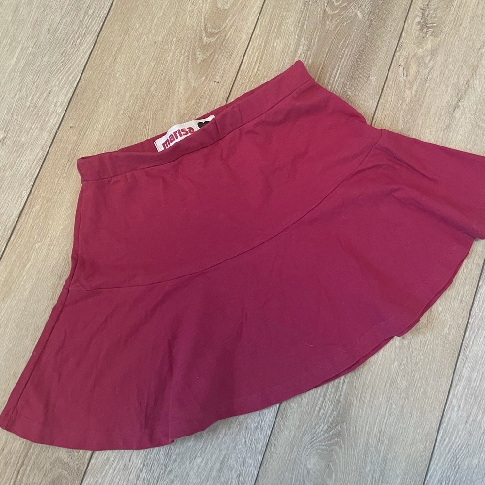 Maroon Mini Skirt